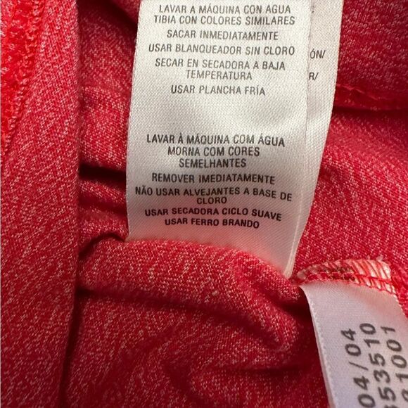 ADIDAS Top Womens Small Hooded Red White Long Sleeve Script Lightweight Pullover - Picture 8 of 9